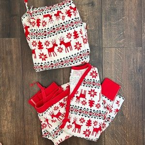 Adult Hannah Andersson Dear Deer Christmas Pajamas 3 piece Bundle